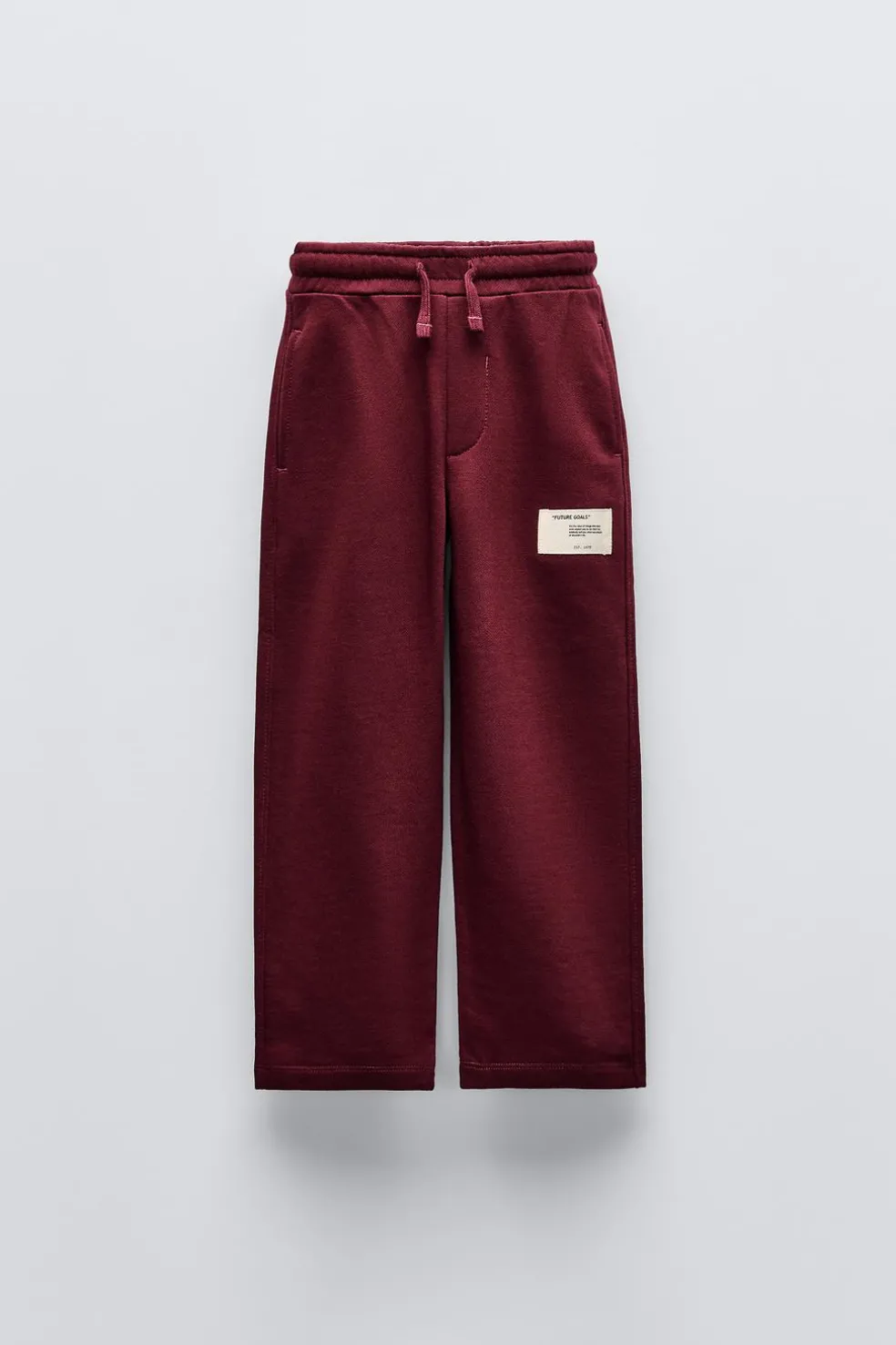 CALÇAS DE FELPA STRAIGHT COM ETIQUETA-ZARA Clearance