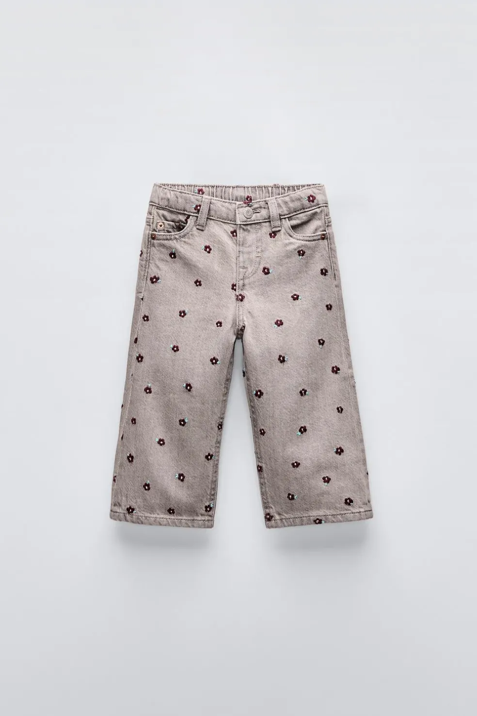 CALÇAS DE GANGA BORDADOS-ZARA Outlet