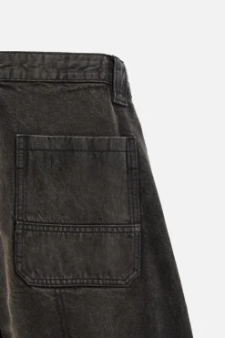 ZARA Calças De Ganga^CALÇAS DE GANGA CARGO COM BOLSOS Castanho-escuro