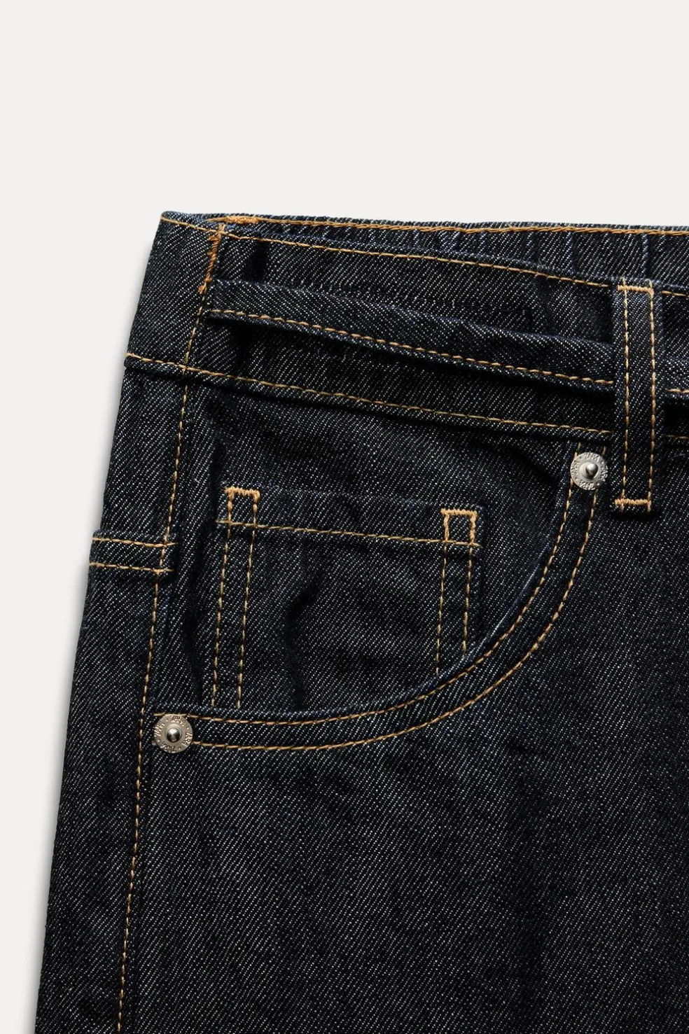 ZARA Jeans^CALÇAS DE GANGA TRF COM CORDÕES Azul-marinho