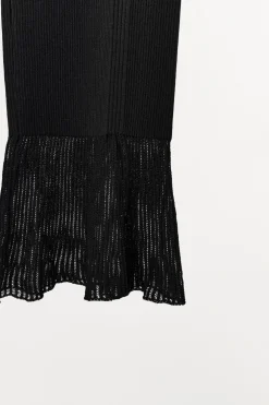 ZARA Calças|Lingerie^CALÇAS DE MALHA COM NERVURAS Preto