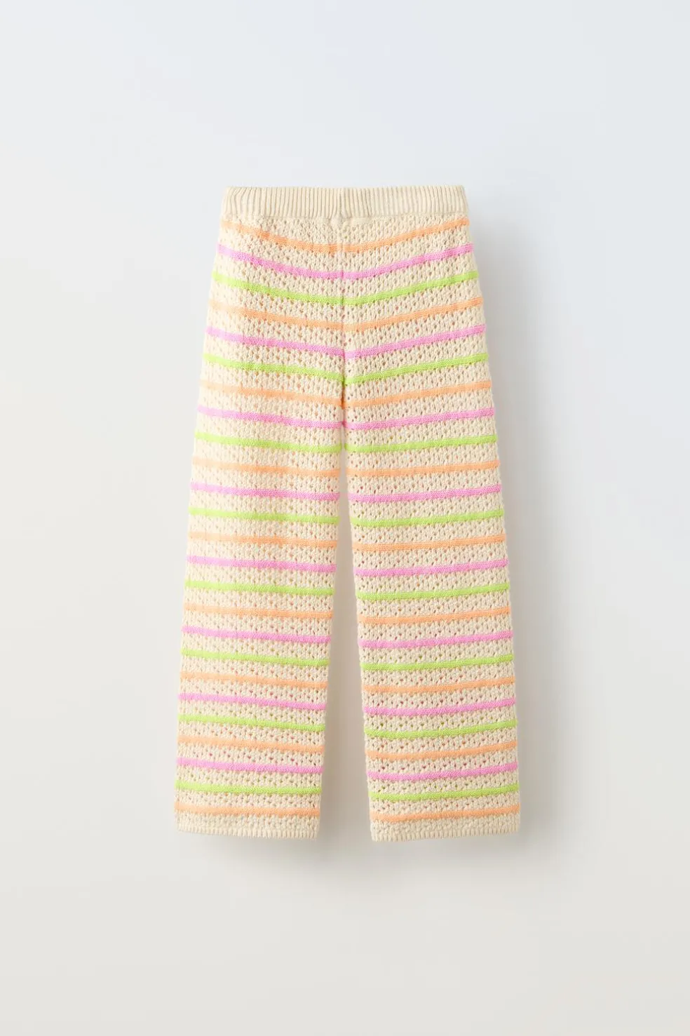 CALÇAS DE MALHA CROCHET ÀS RISCAS-ZARA Flash Sale