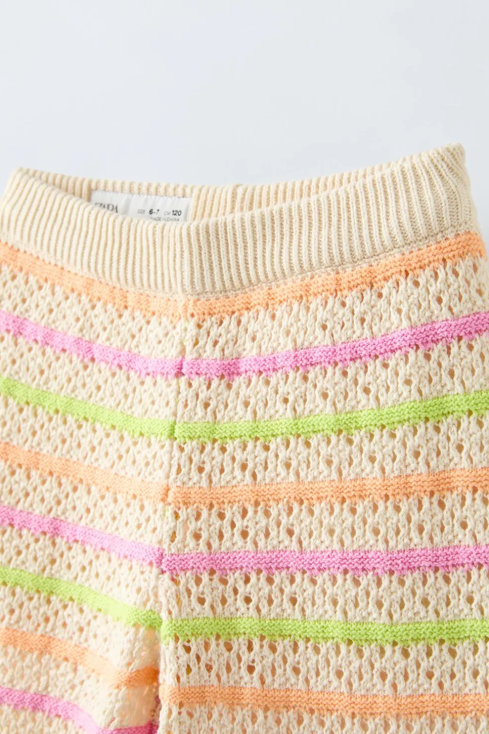 CALÇAS DE MALHA CROCHET ÀS RISCAS-ZARA Flash Sale