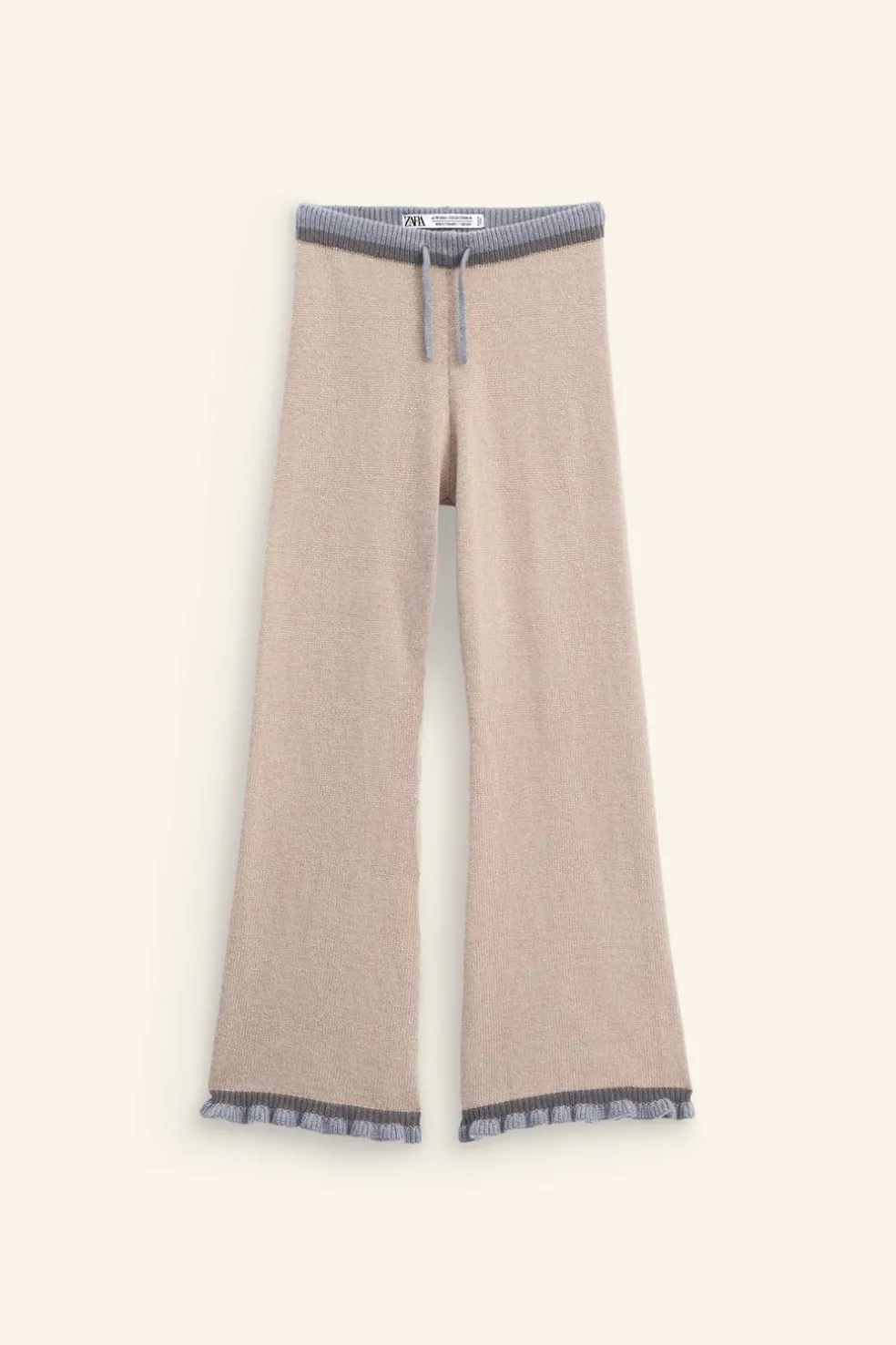 CALÇAS DE MALHA ONDAS CONTRASTE LIMITED EDITION-ZARA Clearance