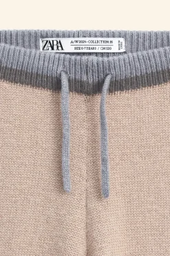 CALÇAS DE MALHA ONDAS CONTRASTE LIMITED EDITION-ZARA Clearance