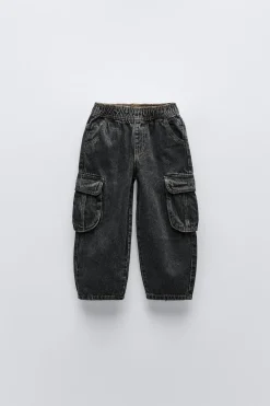 CALÇAS DENIM CARGO-ZARA Best