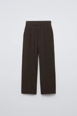 CALÇAS DIREITAS XADREZ-ZARA Shop