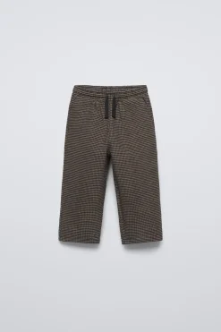 CALÇAS DIREITAS XADREZ-ZARA Cheap