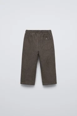 CALÇAS DIREITAS XADREZ-ZARA Cheap