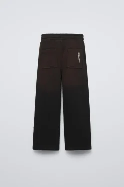 CALÇAS EFEITO LAVADO COM ETIQUETA-ZARA Best Sale