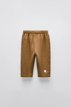 CALÇAS ESTAMPADAS COM FOLHAS-ZARA Best Sale
