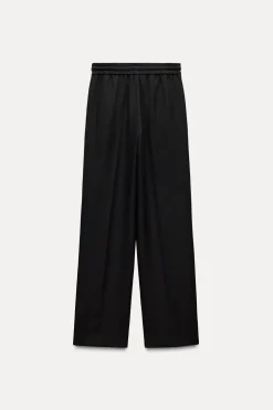 ZARA Winter Layersnew|Calças^CALÇAS FAIXA LATERAL Preto
