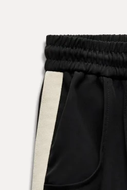 ZARA Winter Layersnew|Calças^CALÇAS FAIXA LATERAL Preto
