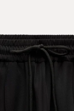 ZARA Winter Layersnew|Calças^CALÇAS FAIXA LATERAL Preto