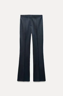 ZARA Jeans|Calças^CALÇAS FLARE EFEITO DENIM Índigo