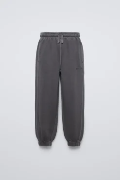 CALÇAS GARMENT DYE BORDADAS-ZARA Store