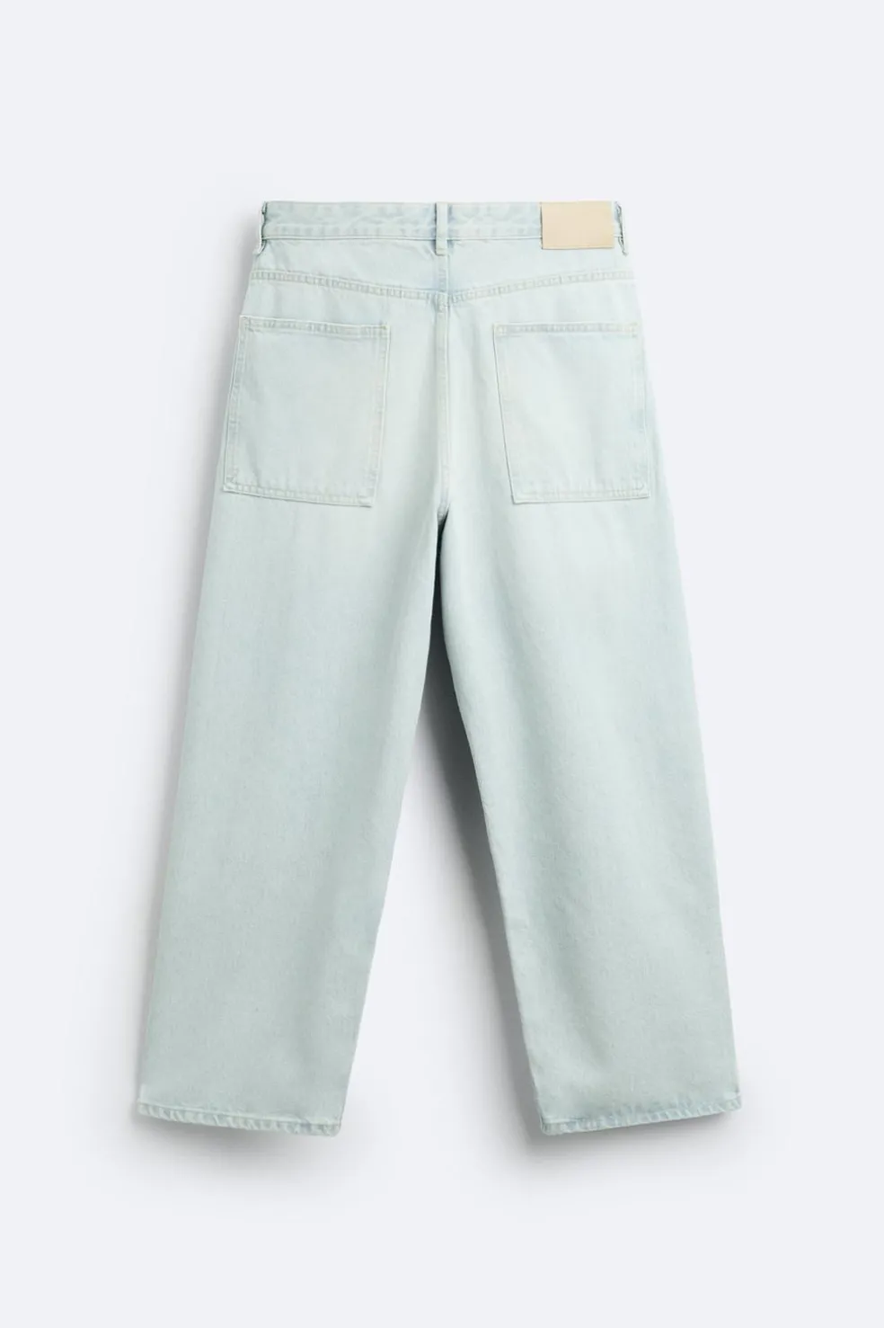 ZARA Calças De Ganga^CALÇAS JEANS TAPERED FIT Azul-celeste