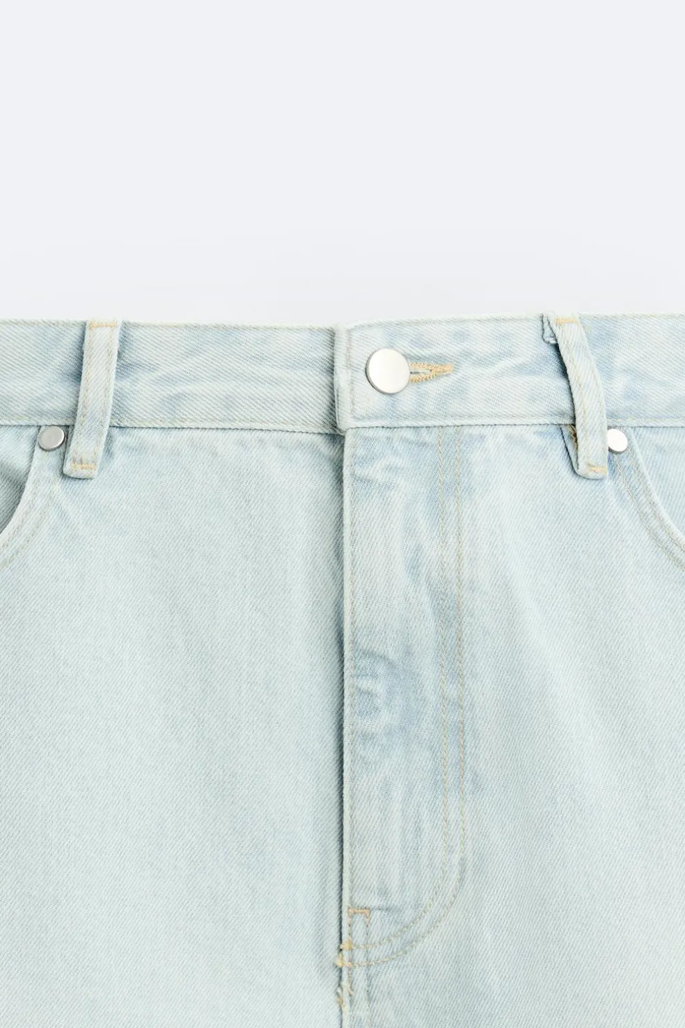 ZARA Calças De Ganga^CALÇAS JEANS TAPERED FIT Azul-celeste