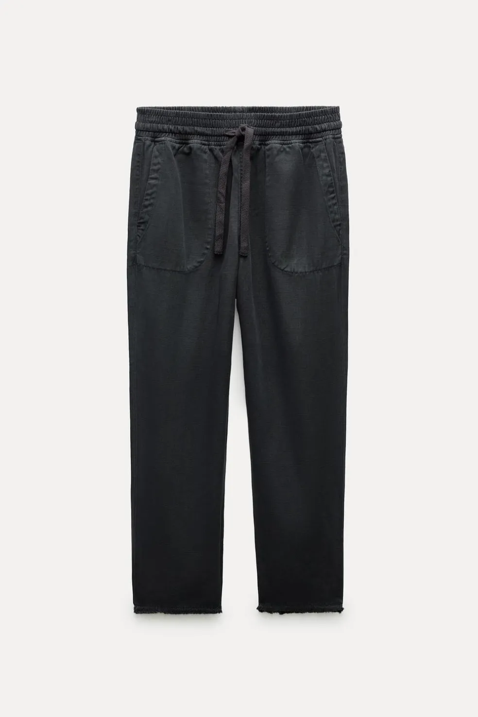 ZARA Jeans|Calças^CALÇAS JOGGER ESTILO PIJAMA ZW COLLECTION Cinzento-antracito