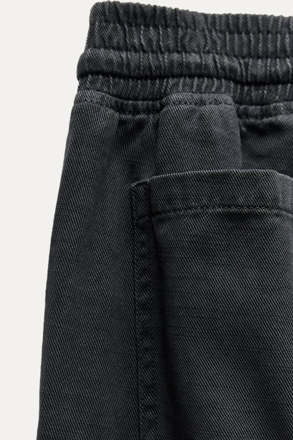 ZARA Jeans|Calças^CALÇAS JOGGER ESTILO PIJAMA ZW COLLECTION Cinzento-antracito