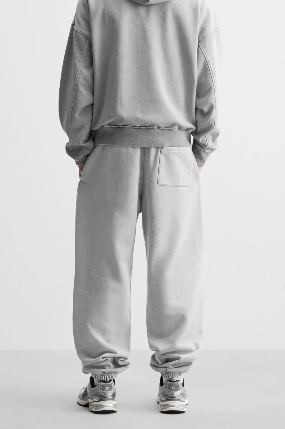 ZARA Vestuário De Inverno|Calças^CALÇAS JOGGER LAVADAS Cinzento-antracito