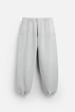 ZARA Vestuário De Inverno|Calças^CALÇAS JOGGER LAVADAS Cinzento-antracito