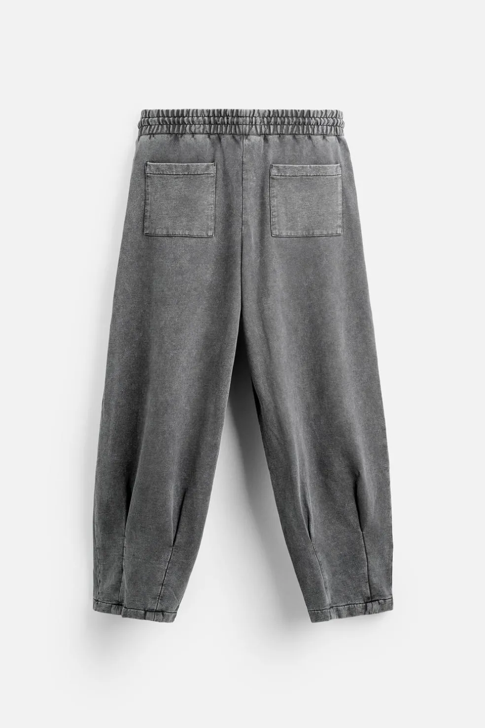 ZARA Vestuário De Inverno|Calças^CALÇAS JOGGER OVERSIZE LAVADAS Cinzento