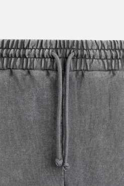ZARA Vestuário De Inverno|Calças^CALÇAS JOGGER OVERSIZE LAVADAS Cinzento