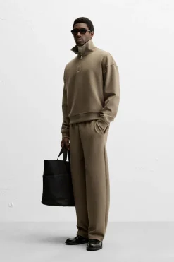 ZARA Vestuário De Inverno|Calças^CALÇAS JOGGER TÉCNICAS CONFORT Caqui-escuro