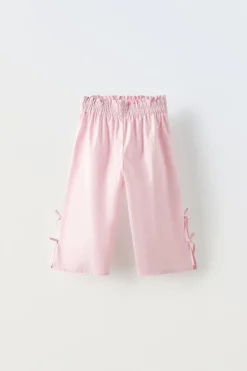 CALÇAS LAÇOS ABERTURA-ZARA Fashion