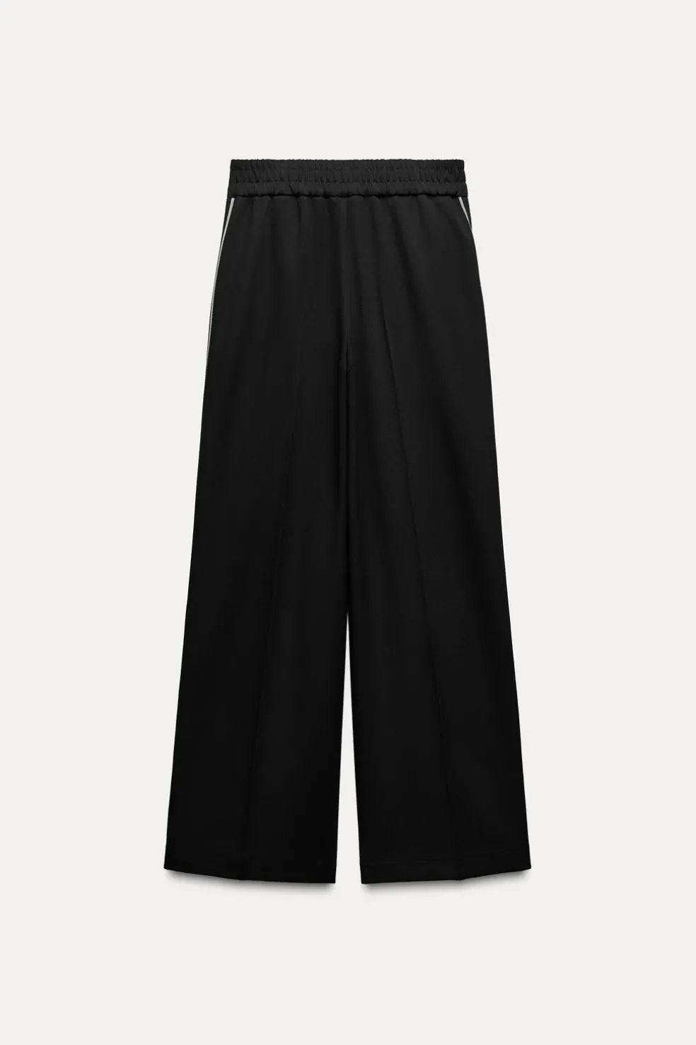 ZARA Winter Layersnew|Calças^CALÇAS LARGAS COM FAIXA LATERAL Preto