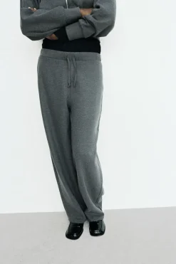 ZARA Winter Layersnew|Calças^CALÇAS LARGAS SUAVES Cinzento-escuro