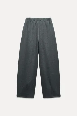 ZARA Winter Layersnew|Calças^CALÇAS LARGAS SUAVES Cinzento-escuro