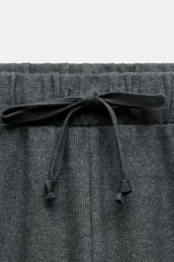 ZARA Winter Layersnew|Calças^CALÇAS LARGAS SUAVES Cinzento-escuro