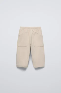 CALÇAS LISAS COM BOLSOS-ZARA Flash Sale