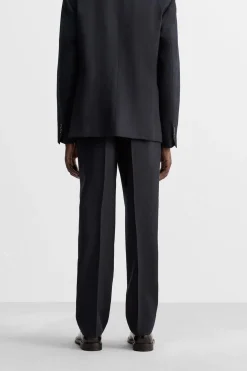 ZARA Vestuário De Inverno|Calças^CALÇAS REGULAR FIT LÃ Azul-marinho