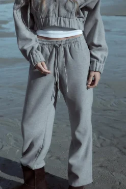 ZARA Winter Layersnew|Calças^CALÇAS RETAS SOFT Cinzento-claro