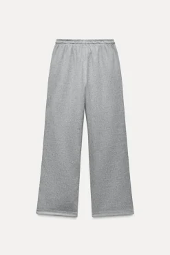 ZARA Winter Layersnew|Calças^CALÇAS RETAS SOFT Cinzento-claro