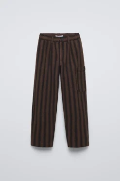 CALÇAS ÀS RISCAS-ZARA Best Sale