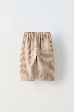 CALÇAS ÀS RISCAS COM CORDÃO-ZARA Store