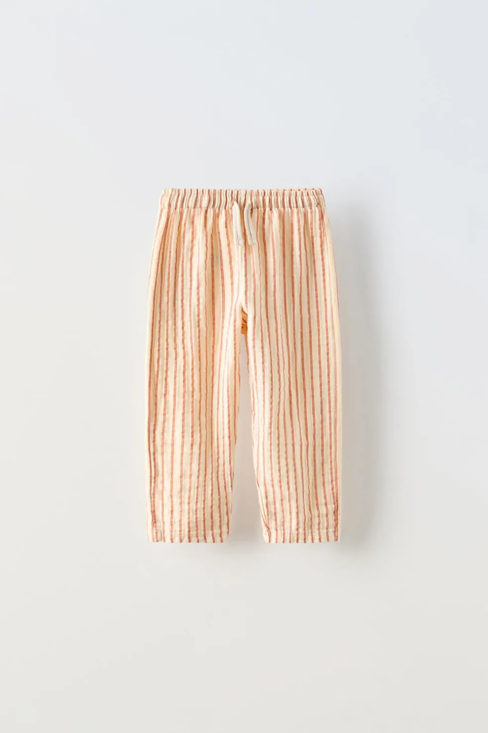 CALÇAS ÀS RISCAS COM ESTRUTURA-ZARA Cheap