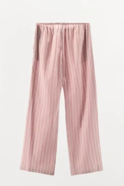 ZARA Calças|Lingerie^CALÇAS ÀS RISCAS COM VIVOS A CONTRASTE Rosa-lavado