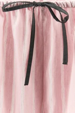 ZARA Calças|Lingerie^CALÇAS ÀS RISCAS COM VIVOS A CONTRASTE Rosa-lavado