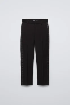CALÇAS SLIM FIT DE FATO COM ESTRUTURA-ZARA Cheap
