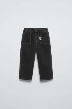 CALÇAS STRAIGHT COM CINTO-ZARA Best Sale
