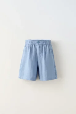 CALÇÕES BERMUDA 100% LINHO-ZARA Outlet