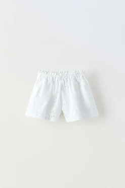 CALÇÕES BERMUDA BORDADOS DE FLORES-ZARA Hot