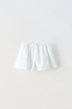 CALÇÕES BERMUDA BORDADOS DE FLORES-ZARA Hot