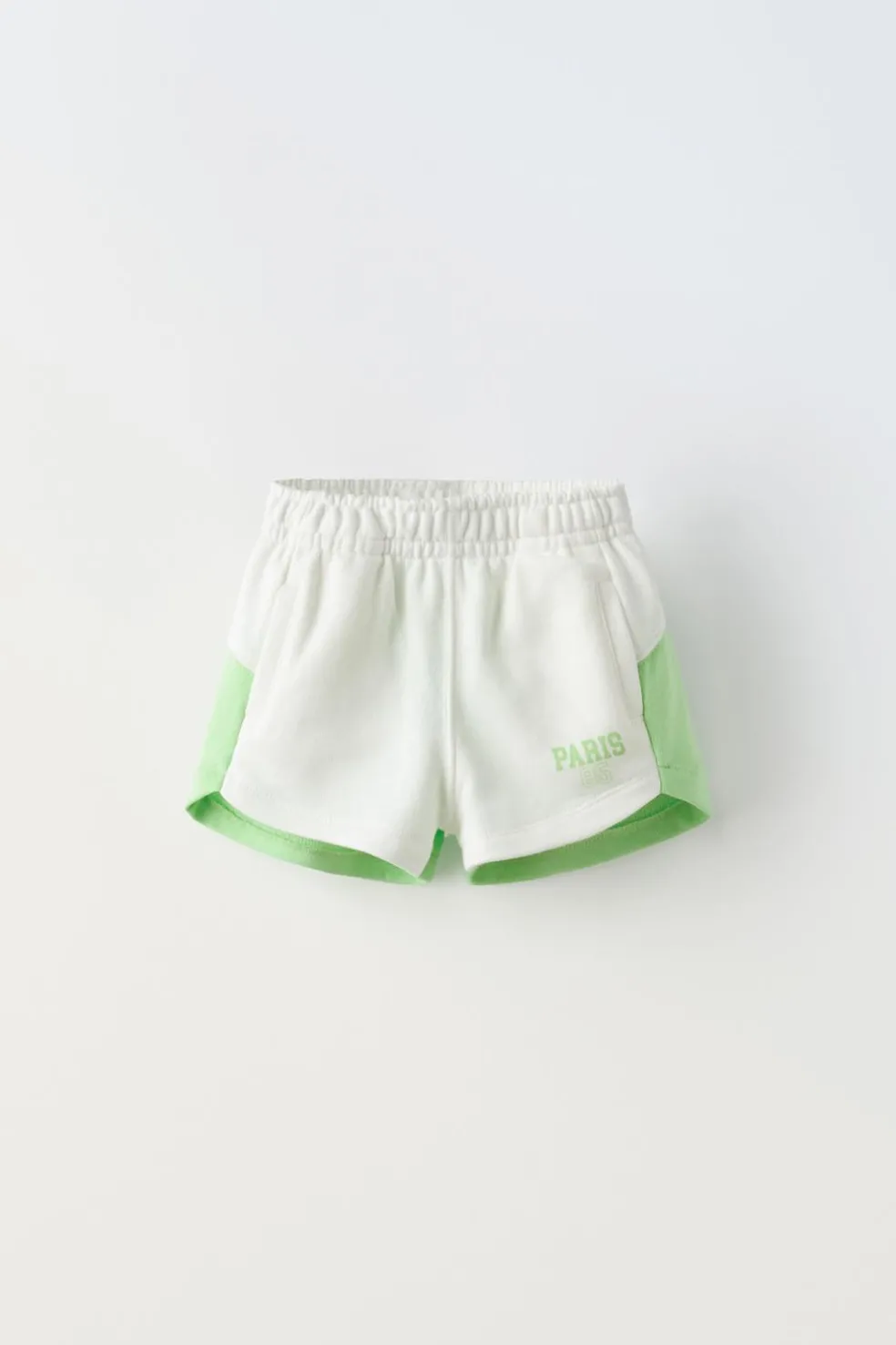 CALÇÕES BERMUDA COLOR BLOCK COM MENSAGEM-ZARA Fashion