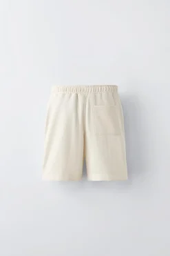 CALÇÕES BERMUDA DE FELPA COM FAIXAS-ZARA Cheap